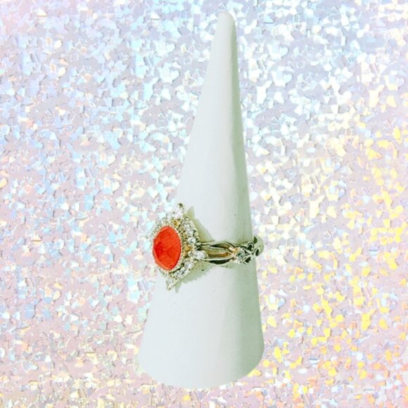 BP Genuine Red Quartz Ring - Rose Gold Plating (Size 7) - Picture 4 of 7